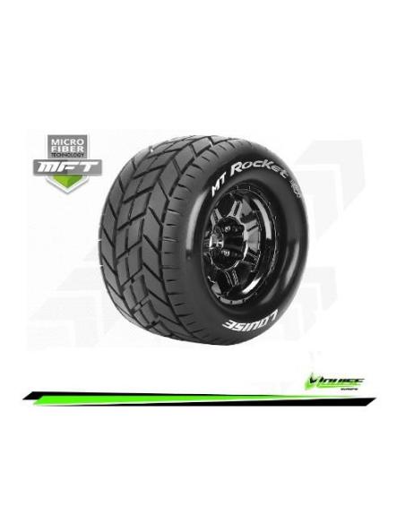 Louise RC MFT MT-ROCKET 1/8 Monster Truck Sport Black Chrome 3.8 Bead Style Wheels - 0 Offset - Hex 17mm