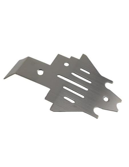 Stainless Steel Center Gear Box Bottom Protector Mount - Silver for (TRX-4)