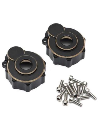 Brass Outer Rear/Front Portal Housing For TRX-4 -Black 2pcs/set