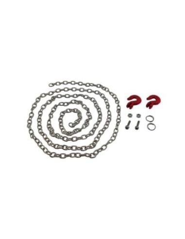 Tow Chain with Trailer Hook 1/10 RC Crawler Accessories