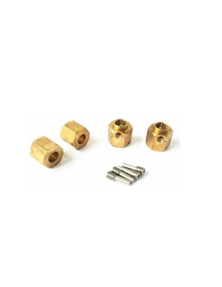 Brass Wheel Hex A Dap for Exntension 12x10mm 4pcs