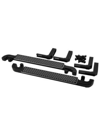 Aluminum Left&Right Floor Pans Set Style B -Black for (TRX-4)