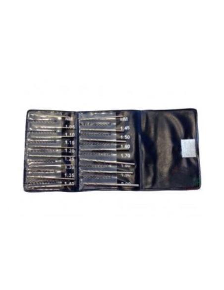 JUEGO BROCAS 1,05mm a 2mm. (15pzs)