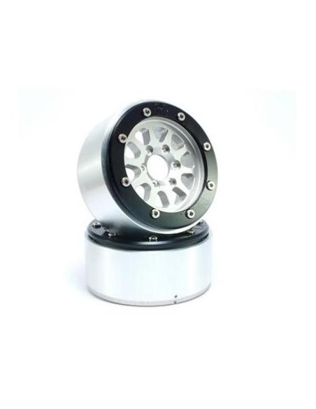 Beadlock Wheels PT-GEAR SILVER/BLACK 1.9 METSAFIL