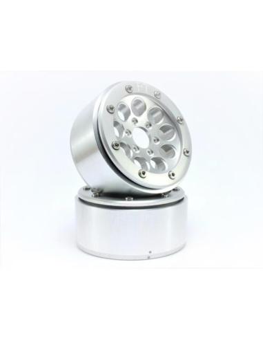 Beadlock Wheels PT-GUN SILVER/SILVER 1.9