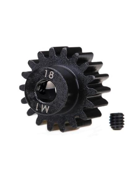 Gear, 18-T pinion (machined) (1.0 metric pitch) (fits 5mm shaft) Traxxas