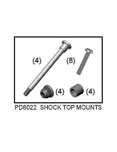PD8022 shock top mounts (Topes amortiguadores)