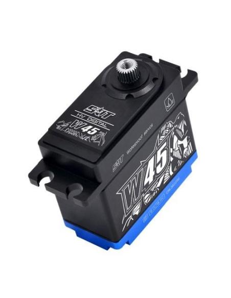 SERVO SRT W45 HV DIGITAL WATERPROOF CAJA METALICA 45KG 0.18S 1/8 CRAWLER TRAXXAS