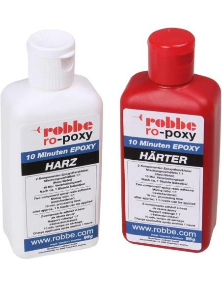 RO POXY 10 MINUTE EPOXY RESIN ADHESIVE 190 G J 95G HARDER RESIN
