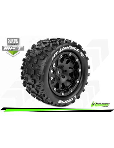 L-T3309SB - Louise RC - MFT - MT-UPHILL1/10 Monster Truck - Sport - Black 2.8 Bead-Lock Wheels - 0-Offset Hex 12mm