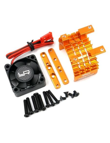 Aluminium 540 & 550 Motor Heat Sink w/Tornado High Speed Fan (Orange)