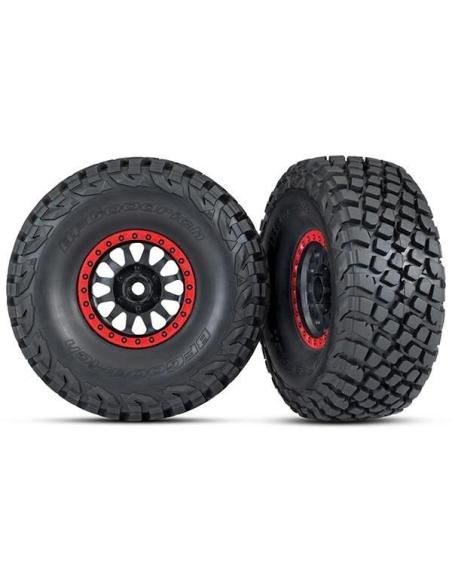 Pre-Mounted BFGoodrich Baja KR3 Tires w/Method Racing Beadlock Wheels (Black/Red) (2)