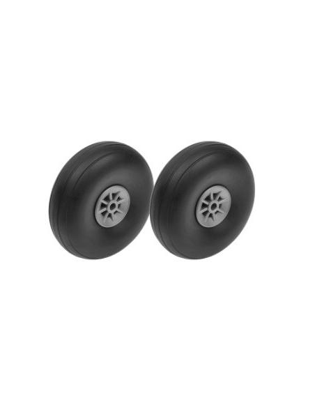 Ruedas Nylon para Avión - 50mm - eje 3mm (2u) - Revtec