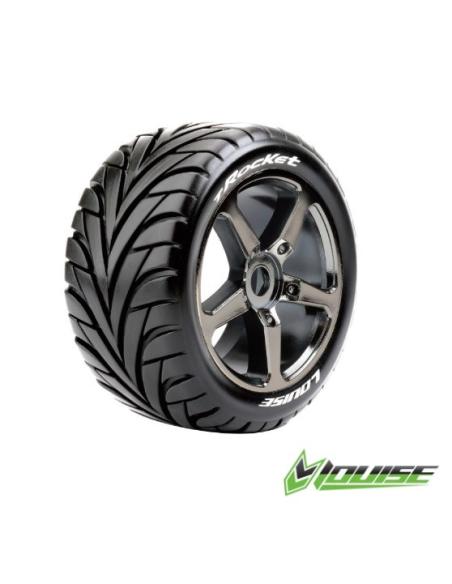 L-T3250SBC - Louise RC - T-ROCKET 1/8 Truggy - Soft - Black-Chrome Spoke Wheels - 0-Offset Hex 17mm
