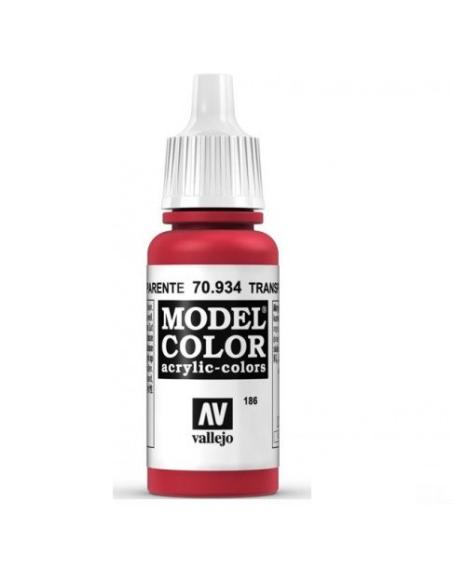 70.934 - Pintura Vallejo Model Color - Rojo Transparente (17ml)