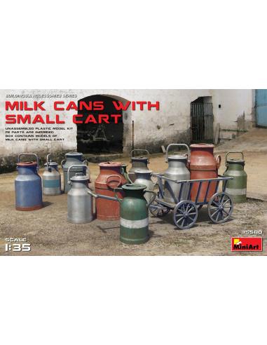 MiniArt Milk Cans With Small Cart 1/35