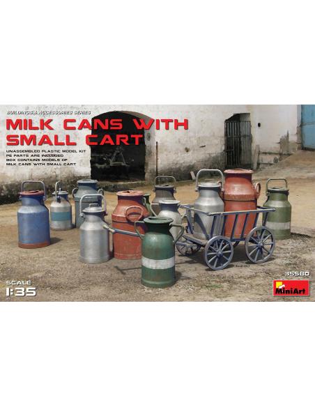 MiniArt Milk Cans With Small Cart 1/35