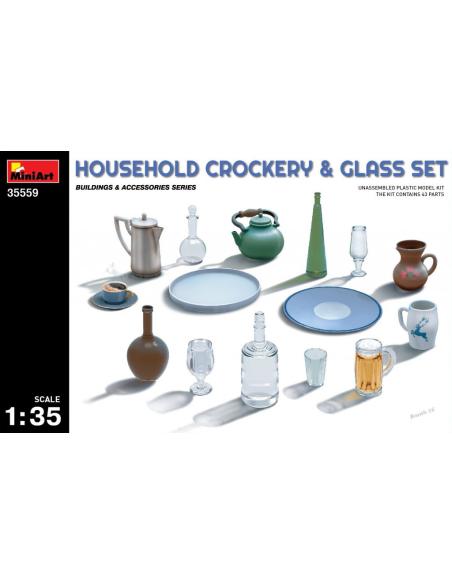 MiniArt Household Crockery & Glass Set 1/35