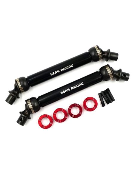 HD Steel Front & Rear Center Shaft Set Black For Axial Capra