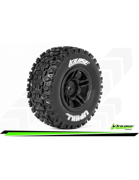 Neumáticos Louise RC - SC-UPHILL 1/10 Short Course - Soft - Black Rims (1 pareja)
