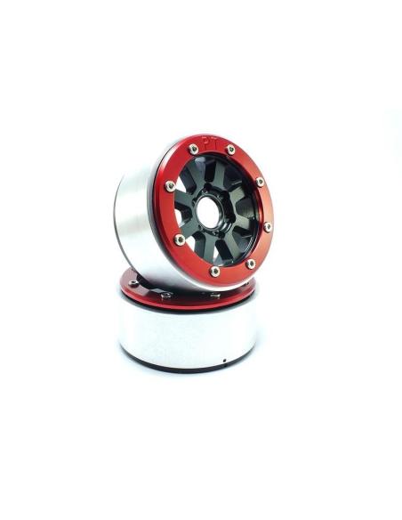 Beadlock Wheels PT-Hammer Black/Red 1.9 Metsafil (2)