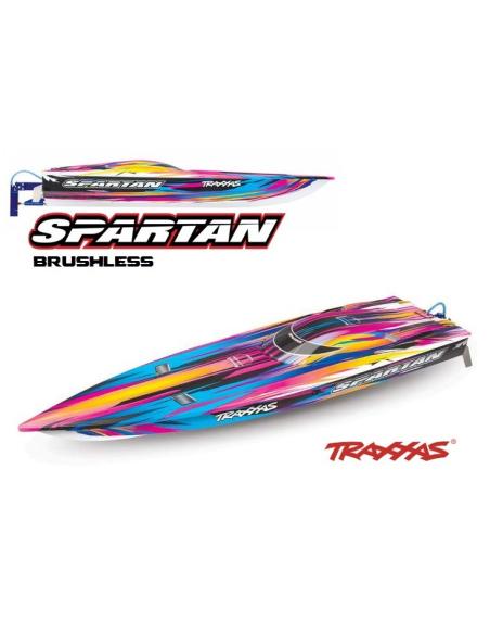 SPARTAN Brushless race boat Traxxas con TSM (Pink)
