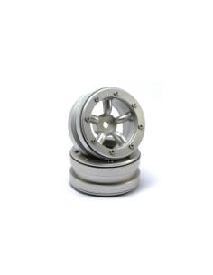 Beadlock Wheels PT-Safari Silver/Silver 1 9  2pcs 