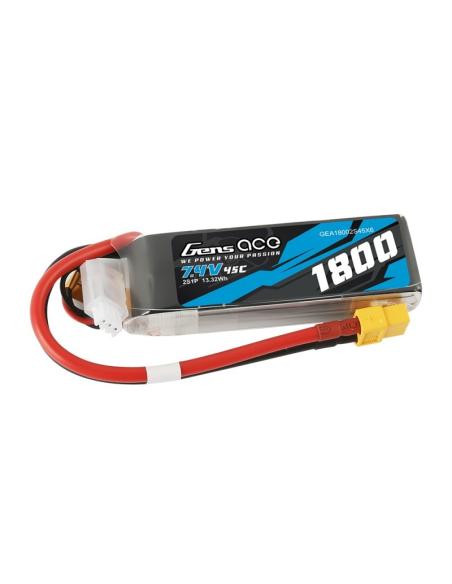 Batería Lipo GENSace 1800mah 7.4v 45C XT60