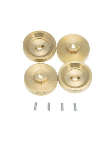 Brass Wheel Counterweight 4mm Axial SCX24  4pcs 