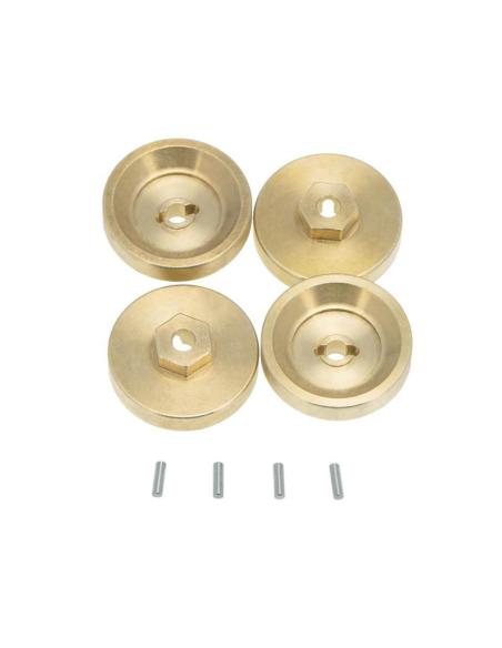 Brass Wheel Counterweight 4mm Axial SCX24  4pcs 