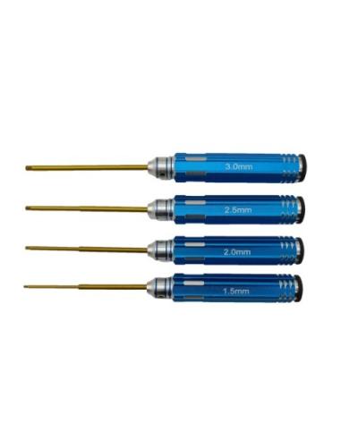 Classic Nut Drivers Set Titanium - Blue 4pcs