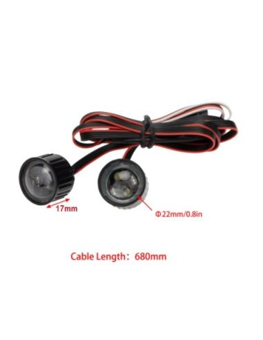 RC CAR LED Front Light 17mm - BLUE