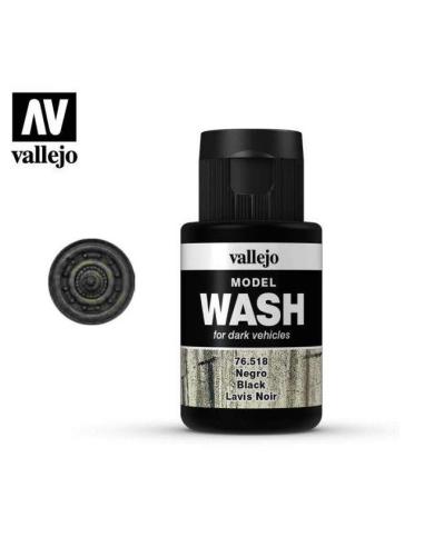 76 518 VALLEJO MODEL WASH - Negro  35ml 