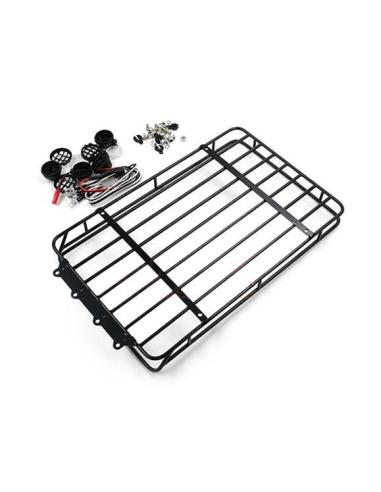 Metal Roof Rack w/White Leds TRX4 Bronco/Axial SCX