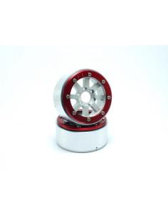 Beadlock Wheels PT-Hammer Silver/Red 1 9 Metsafil 