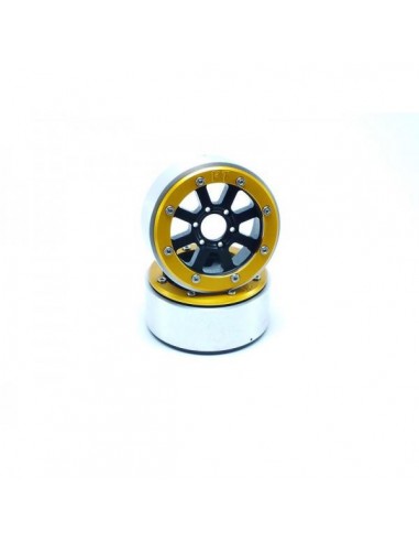 Beadlock Wheels PT-Hammer Black/Gold 1 9 Metsafil 