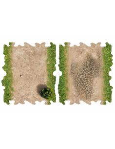 2x Medias Rectas De Tierra Y Hierba Para Circuito 