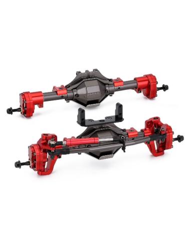 Axial SCX10 III Axles Aluminium Set - Black/Red