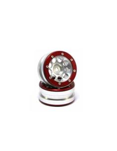Beadlock Wheels PT- Ecohole Silver/Red 1 9 Mets