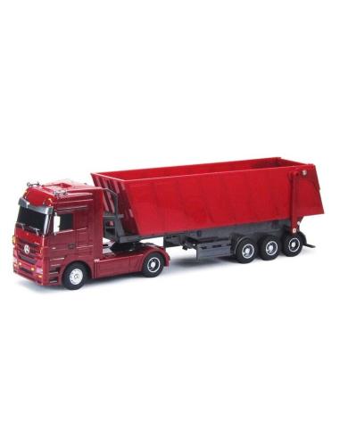 Camión con Volquete RC Mercedes Benz ACTROS - Rojo