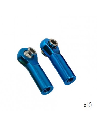 Rótulas metalicas M3 rosca 4mm - Azul  10pcs 