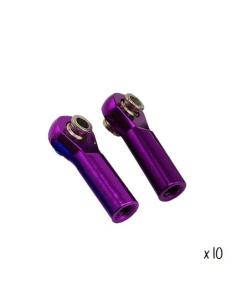 Rótulas metalicas M3 rosca 4mm - Lila  10pcs 
