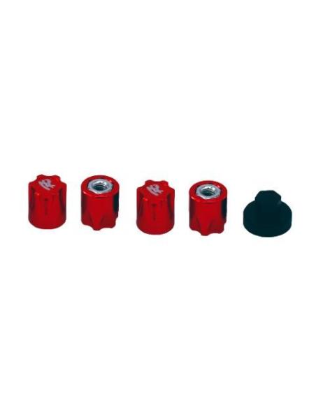 Antidust Nut M4 4pcs/set 1/10 RC Car - Red