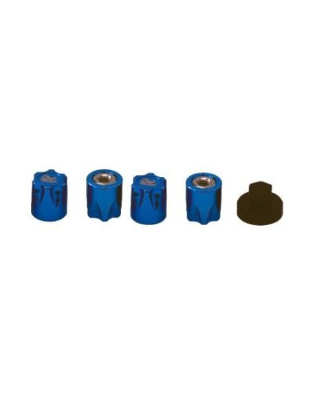 Antidust Nut M4 4pcs/set 1/10 RC Car - Blue
