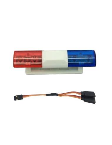 Police Bar light Red-white-Blue 1/10