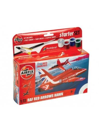 Small Starter Set Red Arrows Hawk 1/72 Airfix