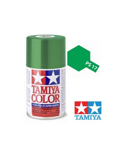 PS-17 Metallic Green Lexan Spray Paint 100ml Tamiy