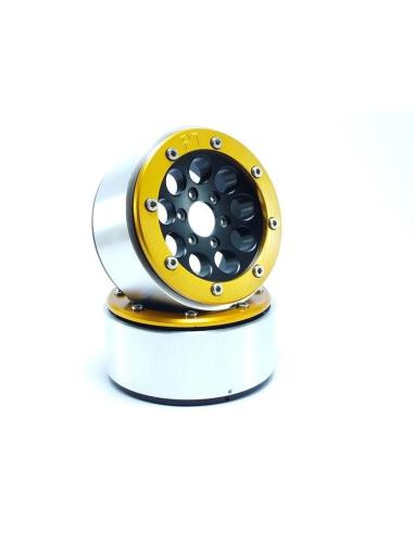 Beadlock Wheels PT-GUN BLACK/GOLD 1 9  2 