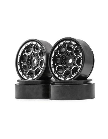 Llantas Beadlock CNC TRX4M 1/18  Black  4u
