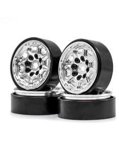 Llantas Beadlock CNC TRX4M 1/18  Silver  4u